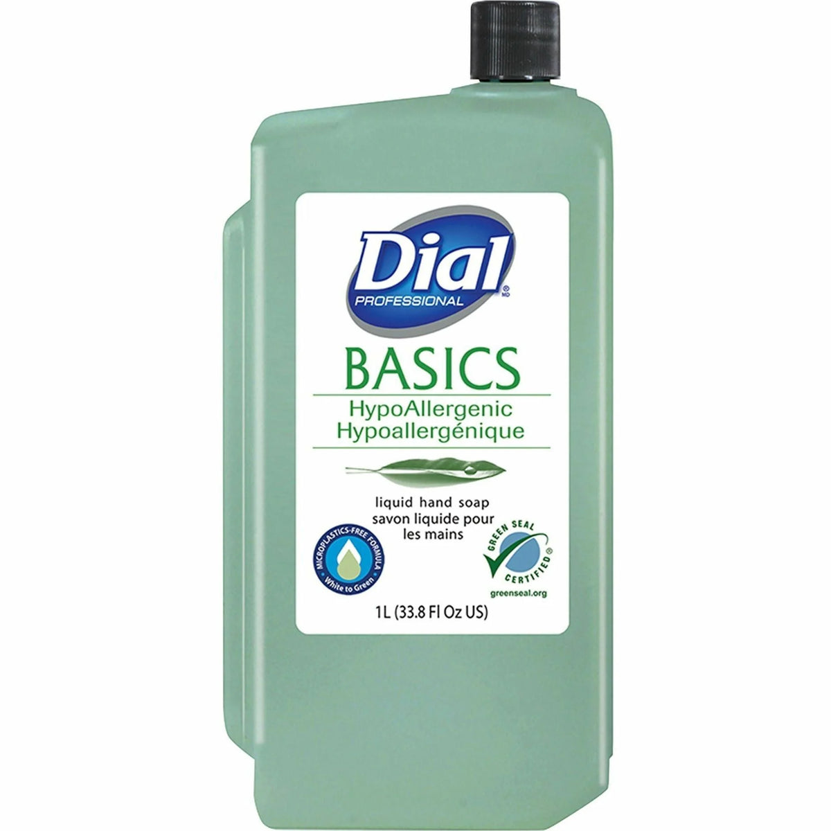 Dial Basics Liquid Hand Soap - 1.06 Quart - Green - For Hygiene - Skin Care Dispensers & Refills
