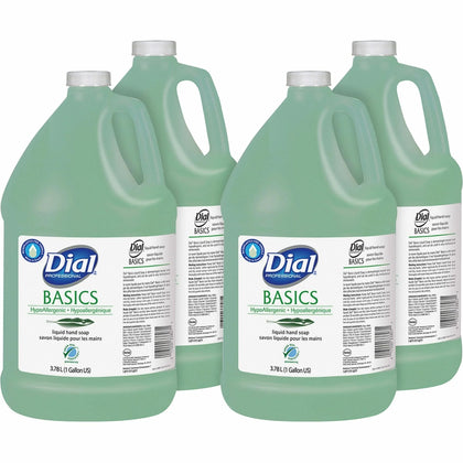 Dial Basics Liquid Hand Soap - 1 gal - Green - 4/Carton - Soaps/Cleaners