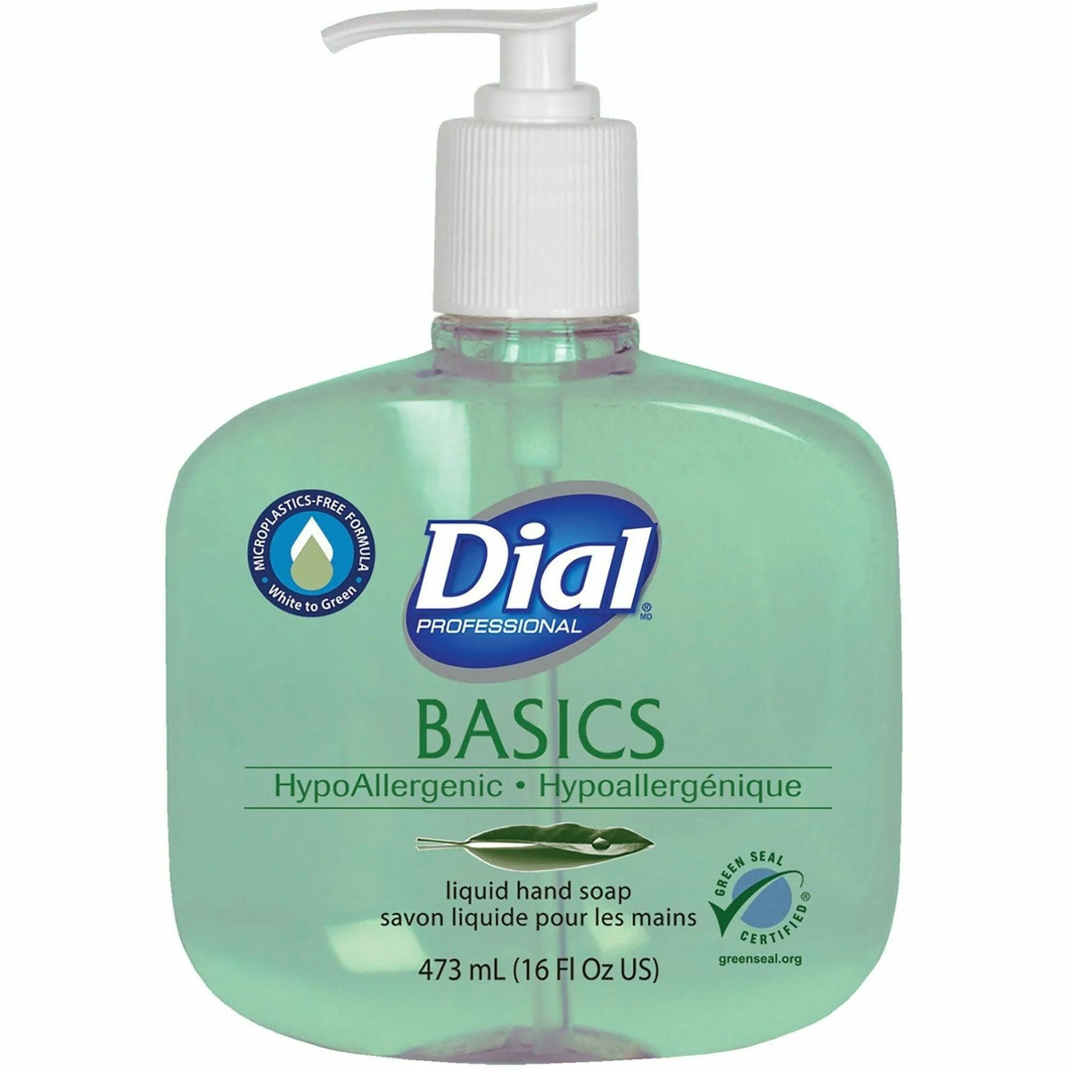 Dial Basics Liquid Hand Soap: Fresh Floral Scent - 16 fl oz - Green - Soaps/Cleaners