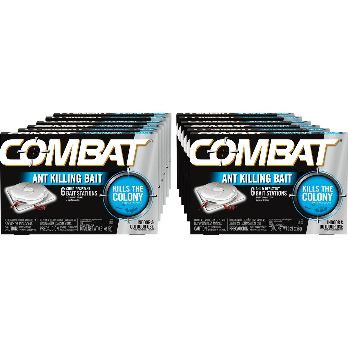 Dial Combat Ant Killer Bait Stations - Kills Ants - 0.21 oz - 6/Box - Pesticides