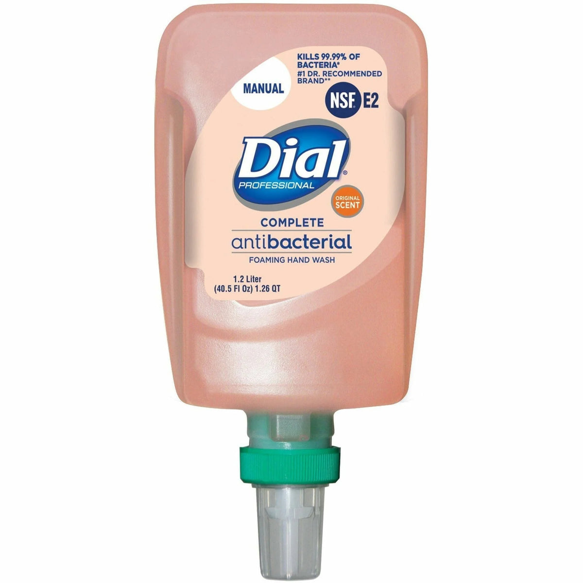 Dial Complete Antibacterial Foaming Hand Wash - Original Scent - 1.27 Quart - Peach - Moisturizing - 3/Carton - Skin
