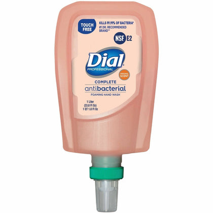 Dial Complete Antibacterial Foaming Hand Wash - Touch-Free Dispenser - Original Scent - 1.06qt - Peach - Moisturizing