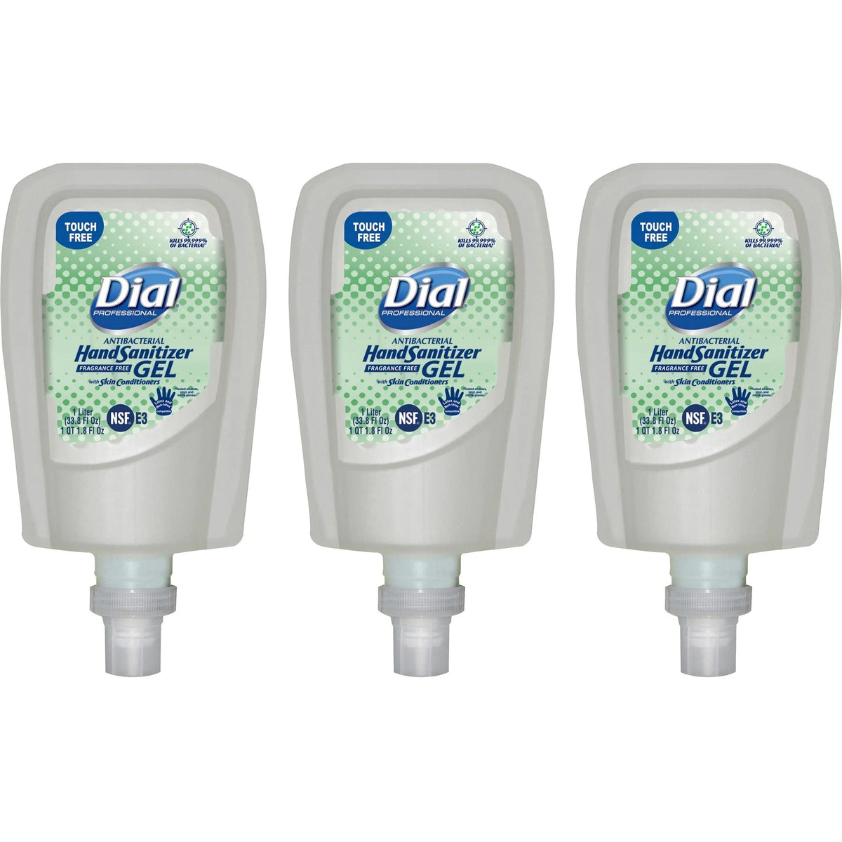 Dial Hand Sanitizer Gel Refill: Fragrance-free Bacteria Remover - 1.06 Quart - Touchless Dispenser - Healthcare School