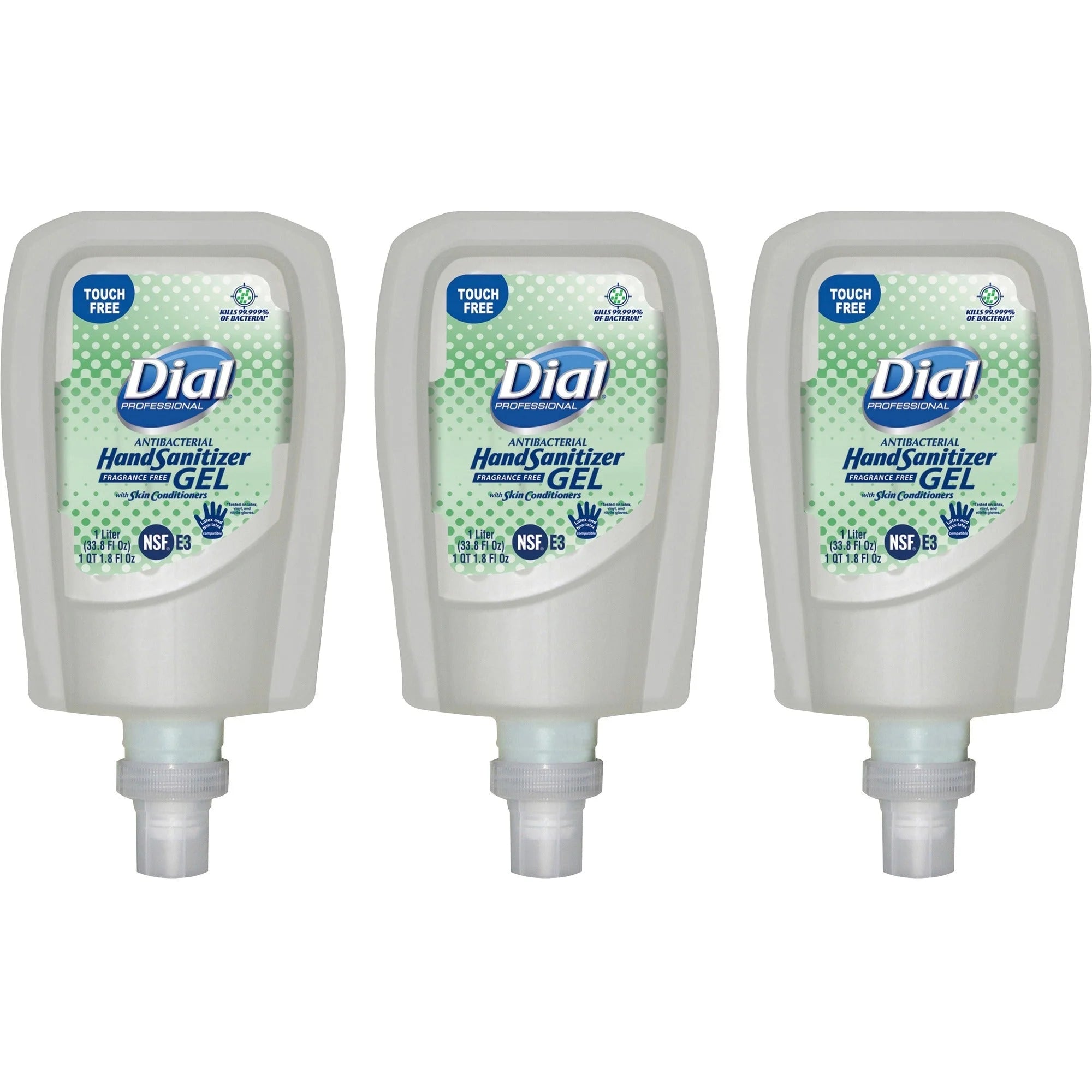 Dial Hand Sanitizer Gel Refill: Fragrance-free Bacteria Remover - 1.06 Quart - Touchless Dispenser - Healthcare School