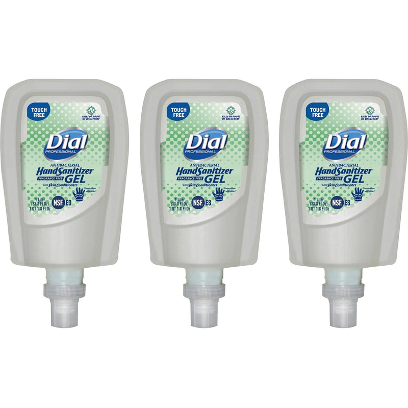 Dial Hand Sanitizer Gel Refill: Fragrance-free Bacteria Remover - 1.06 Quart - Touchless Dispenser - Healthcare School