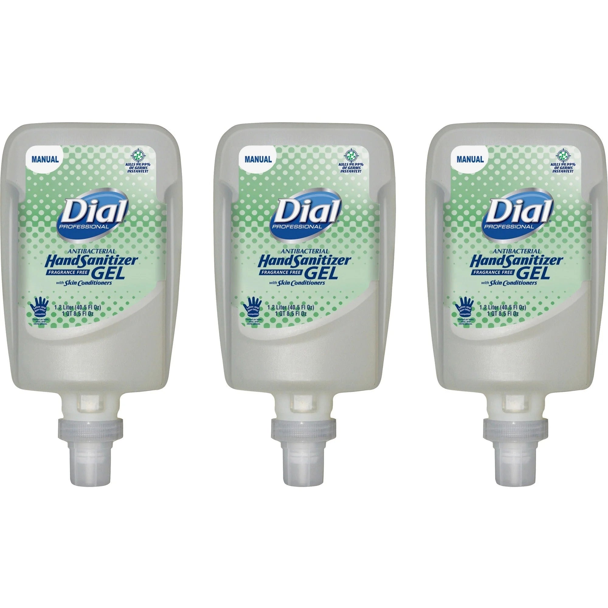Dial Hand Sanitizer Gel Refill: Fragrance-free Bacteria Remover - 1.27 Quart - Pump Dispenser - Skin Care Dispensers &