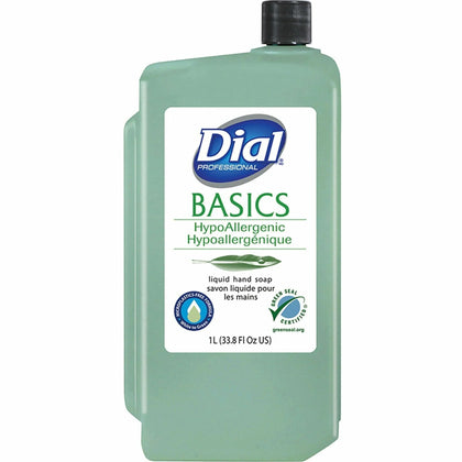 Dial Liter Dispenser Refills for Dry Skin - 1.06 Quart - Green - 8/Carton - Care Dispensers &