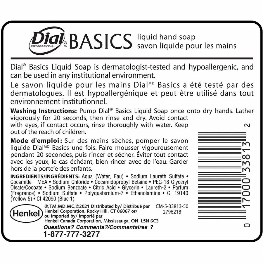 Dial Professional Basics Liquid Hand Soap - Rear