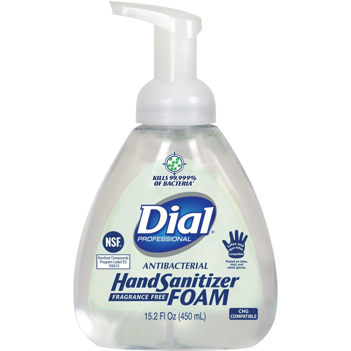 Dial Professional Hand Sanitizer Foam: 15.20 fl oz Pump Bottle - Kills Germs - Fragrance-free - Sanitizers