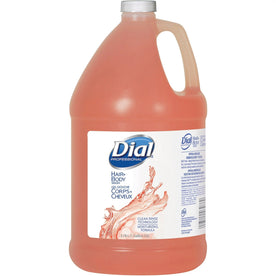 Dial Professional Peach Hair + Body Wash - 1 gal - pH Balanced - 4/Carton - Hand Soaps/Cleaners