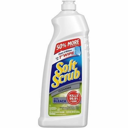 Dial Soft Scrub Bleach Cleanser: Powerful 36 fl oz Stain & Mold Remover - Multipurpose Cleaners