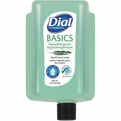 Dial Versa Basics Liquid Hand Soap: 15 fl oz Bottle Dispenser - Green - Skin Care Dispensers & Refills