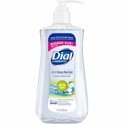 Dial White Tea Antibacterial Hand Soap: Bacteria Remover Moisturizing - 12/Carton - Soaps/Cleaners