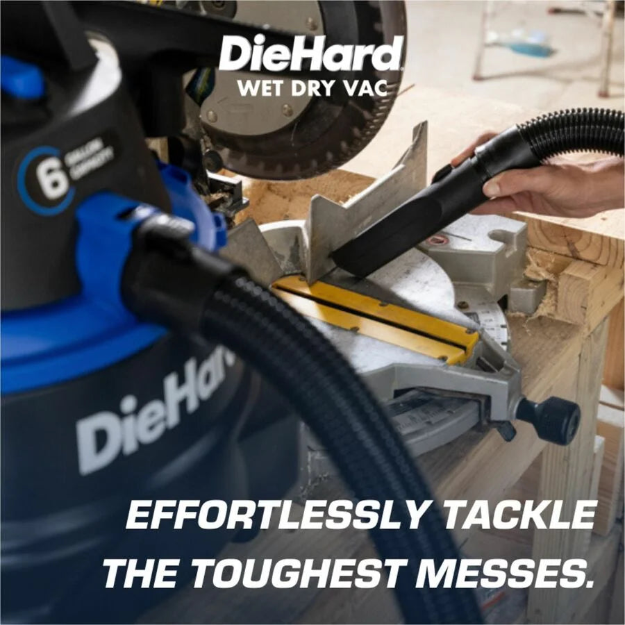 DieHard 6-Gallon Wet/Dry Vacuum - Powerful 4.5 HP - Versatile Cleaning Solution - Cleaners & Accessories