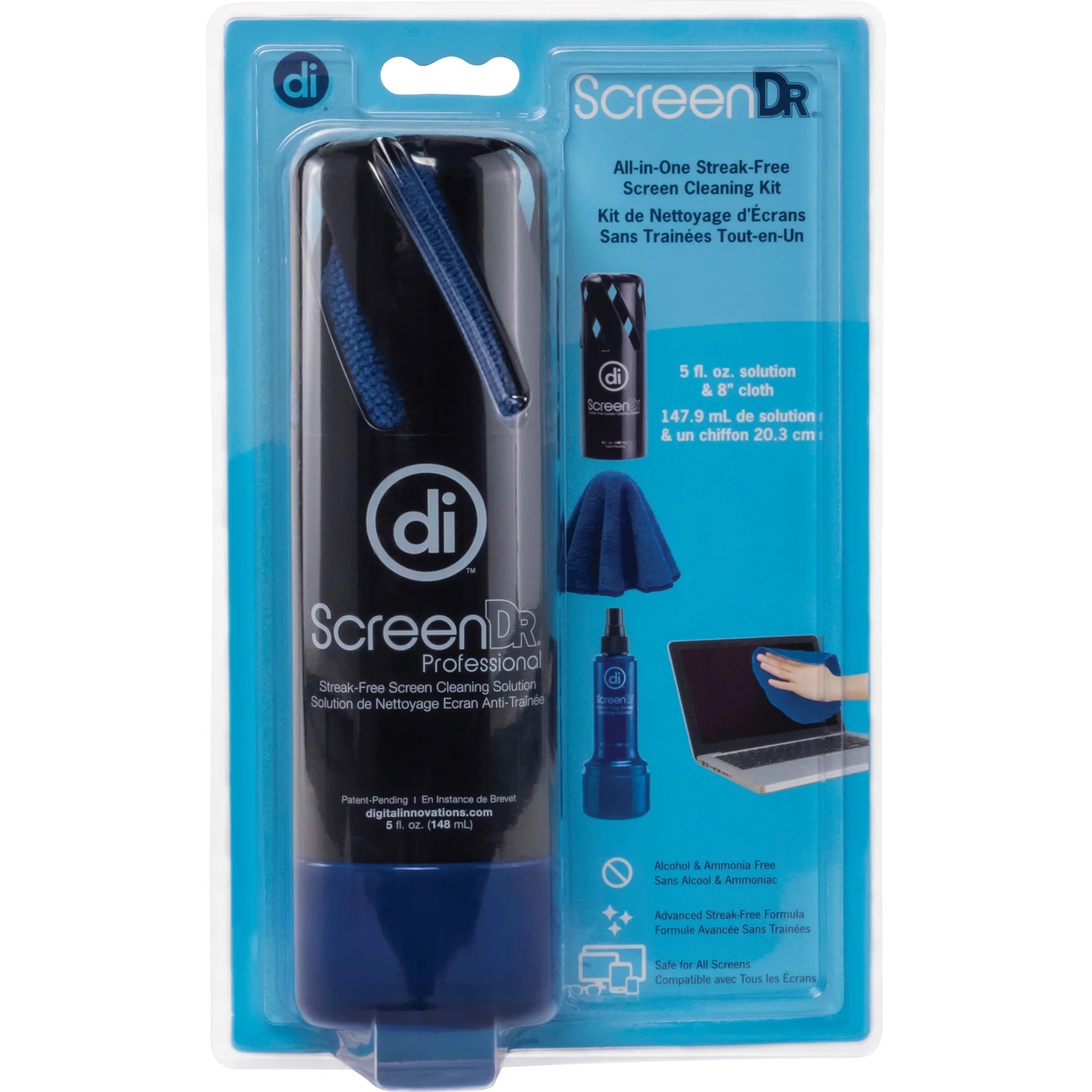 Digital Innovations Screen Cleaning Kit - 5 fl. oz - Ammonia-free & Eco-friendly - Electronics Supplies