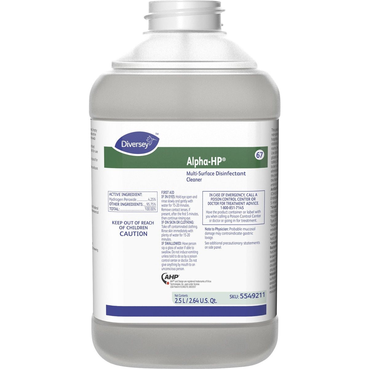 Diversey Alpha-HP Multi Disinfectant Cleaner - 2000
