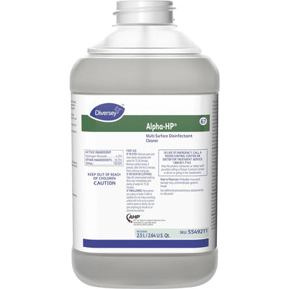 Diversey Alpha-HP Multi Disinfectant Cleaner - Citrus Scent - 2.6 Quart - Disinfectants