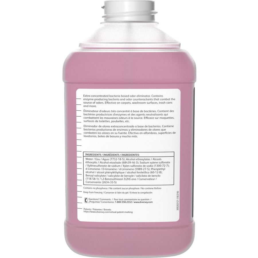 Diversey BreakDown XC Odor Eliminator/Cleaner - Concentrate - 84.5 fl oz (2.6 quart) - Fresh Scent - No-mess