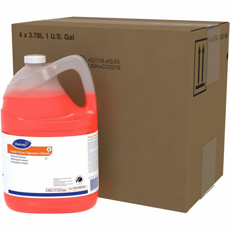 Diversey Care Stride Citrus Neutral Cleaner - Concentrated Floor & Hard Surface Liquid - 128 fl oz - Scent