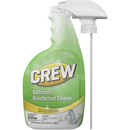 Diversey Crew Bathroom Disinfectant Spray - Fresh Floral Scent - 32 fl oz - 4/Carton - Restroom & Toilet Cleaners