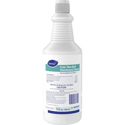 Diversey Crew Non-Acid Disinfectant Cleaner - Fresh Scent - 32 fl oz - Odor Remover & - Disinfectants