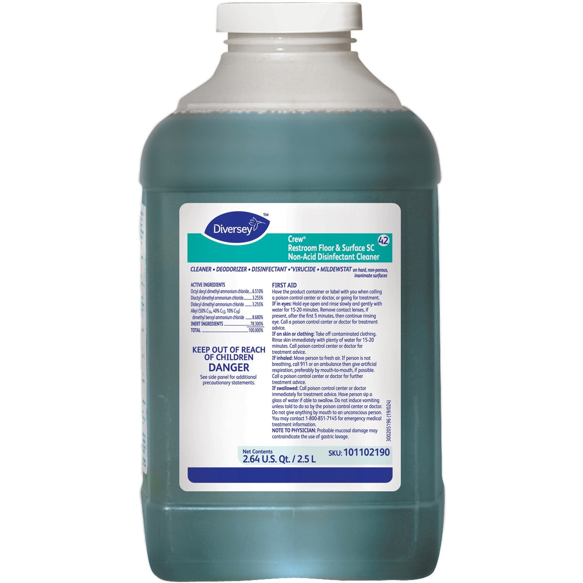 Diversey Crew Restroom Disinfectant Cleaner - 2000