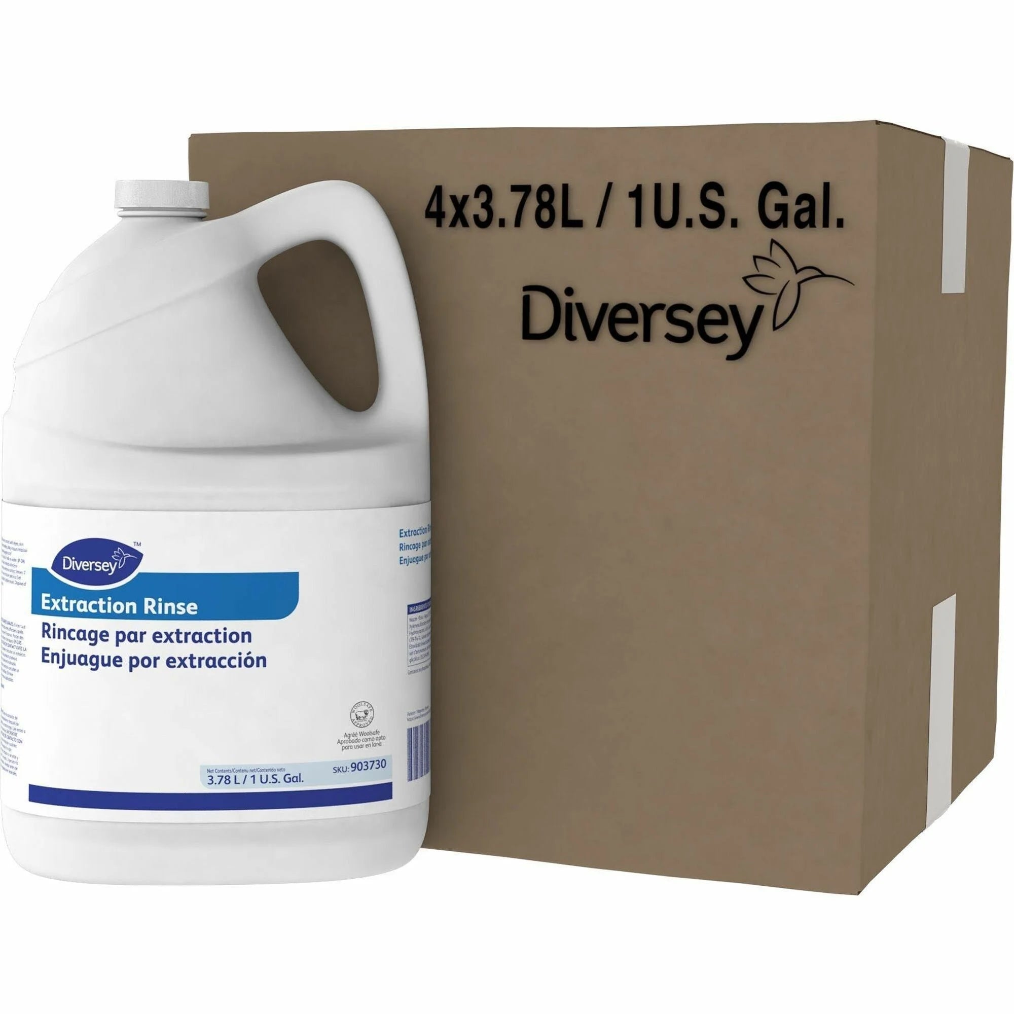 Diversey Extraction Rinse 128 fl oz (4 quart) Clear 4 / Carton 3.19 pH Fruity Floral Scent Versatile Strong (DVO903730)