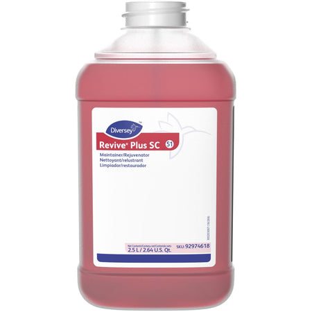 Diversey Floor Cleaner/Maintainer - 84.5 fl oz (2.6 quart) - Sweet Scent - Fast Acting Quick Drying - Red - 2 / Carton