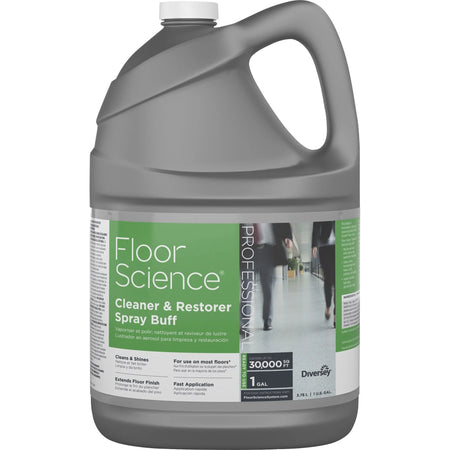 Diversey Floor Science Cleaner Spray Buff - 128 fl oz - Characteristic Scent - Floor/Carpet Cleaners & Protectors