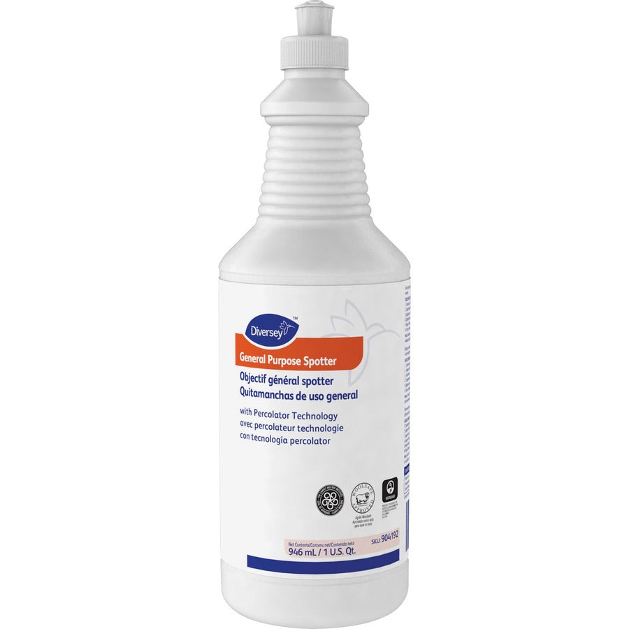 Diversey General Purpose Spotter - 32 fl oz (1 quart) - Clear - 6 / Carton - Floor/Carpet Cleaners & Protectors