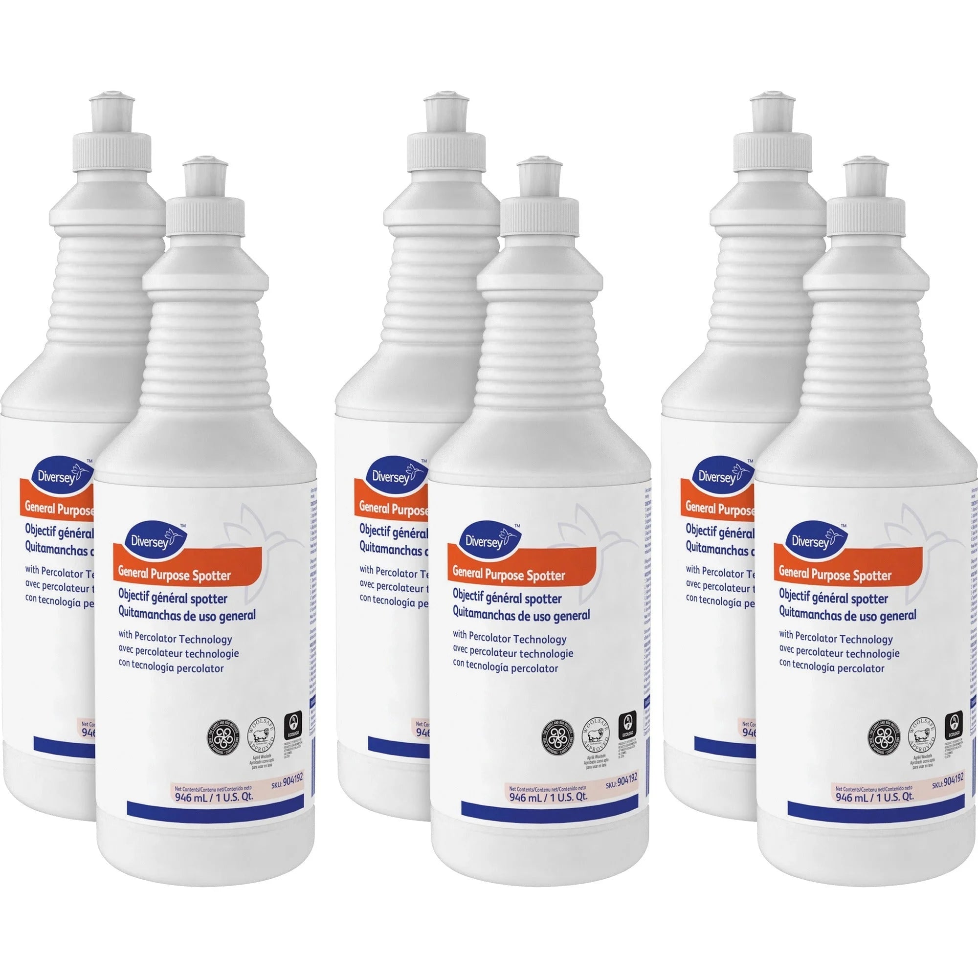 Diversey General Purpose Spotter - 32 fl oz (1 quart) - Clear - 6 / Carton - Floor/Carpet Cleaners & Protectors