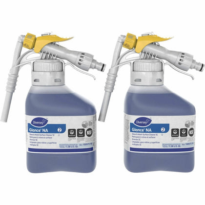 Diversey Glance Glass Cleaner Concentrate - 50.7 fl oz - Streak-free & Quick Drying - Cleaners