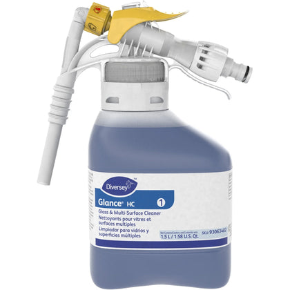 Diversey Glance HC Glass Cleaner - Ammonia Scent - 50.7 fl oz - Streak-free - 2/Carton - Cleaners