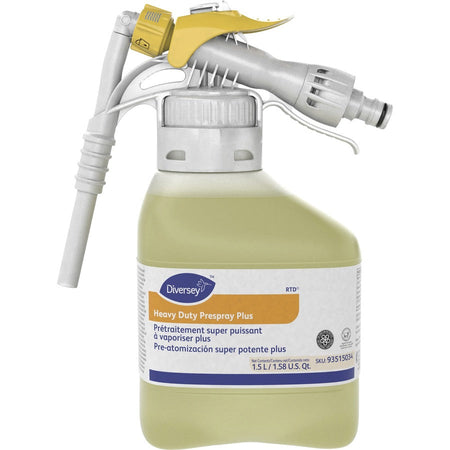 Diversey Heavy Duty Prespray Plus - Ready-To-Use - 50.7 fl oz (1.6 quart) - Floral Scent - pH Neutral - Yellow