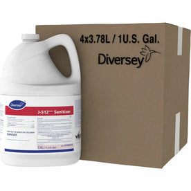 Diversey J-512 Sanitizer Concentrate: 128 fl oz - Quaternary Scent - Rinse-free - Kosher - Specialty Cleaners
