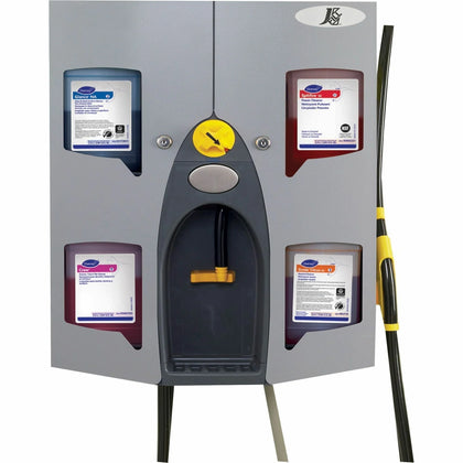 Diversey J-Fill QuattroSelect Dispense System: Gray Steel - 1 Unit - Sprayer Dispensing & Accessories