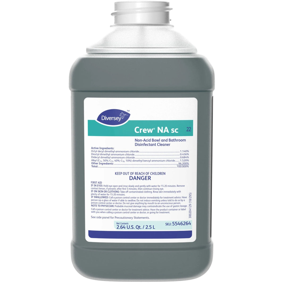 Diversey Non-Acid Restroom Disinfectant: Floral Scent 84.5 fl oz - 2.6 quart - & Toilet Cleaners