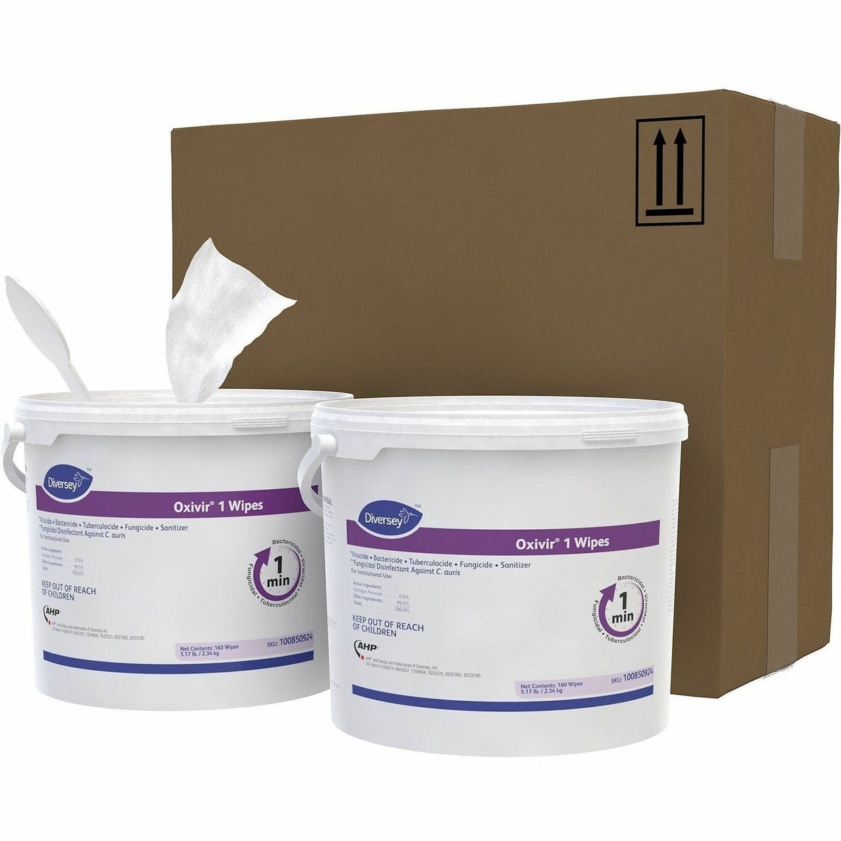 Diversey One-Step Ready-to-Use Hospital Disinfectant Cleaner Wipe - 2000