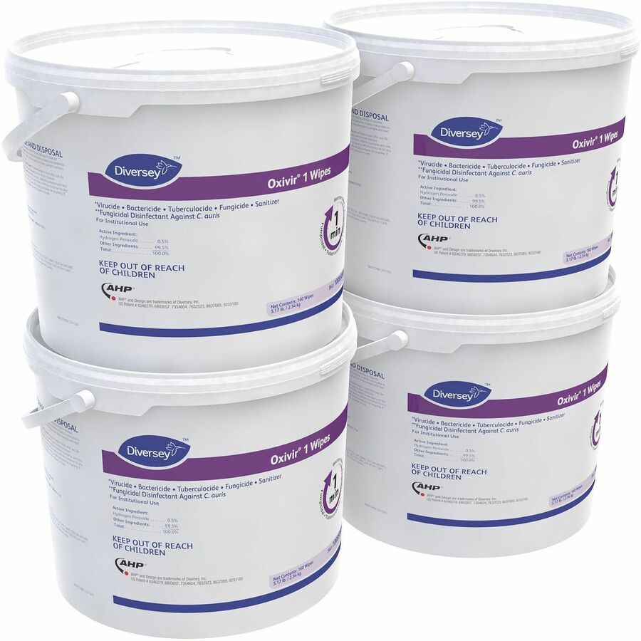 Diversey One-Step Ready-to-Use Hospital Disinfectant Cleaner Wipe - Right