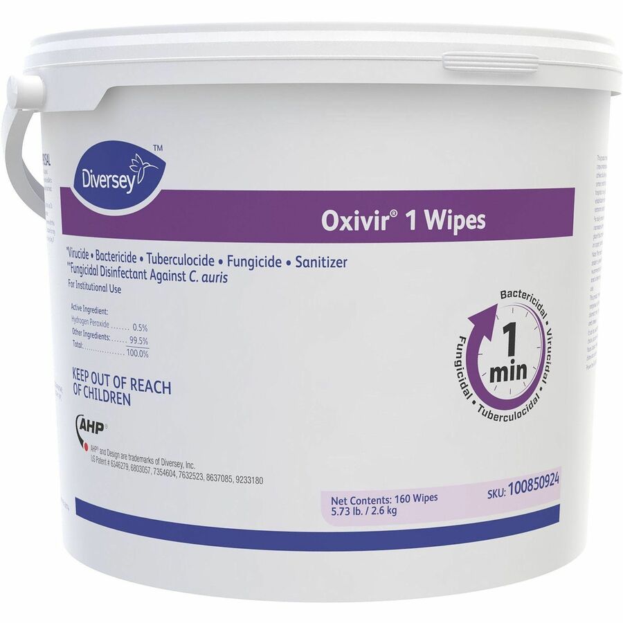 Diversey One-Step Ready-to-Use Hospital Disinfectant Cleaner Wipe - Front