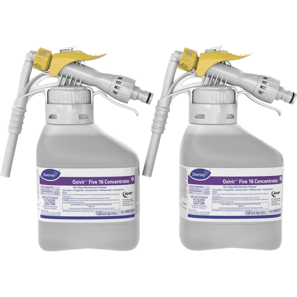 Diversey Oxivir Five 16 Concentrate Cleaner: Fast-Acting VOC-Free Solution - Disinfectants