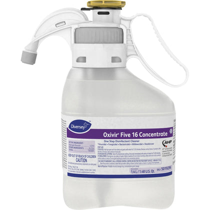 Diversey Oxivir Five 16 Disinfectant Cleaner - Concentrate - 47.3 fl oz - VOC-free Formula - Disinfectants