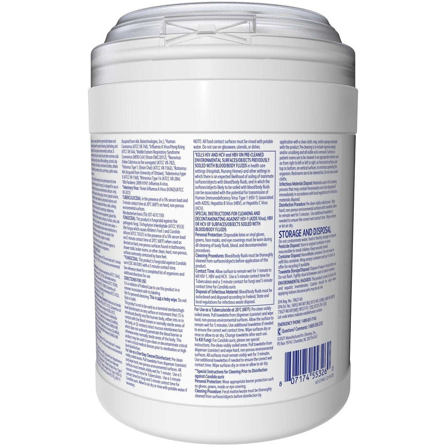 Diversey Oxivir Tb Disinfectant Cleaner Wipes - Alternate-Image2
