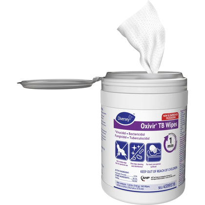 Diversey Oxivir Tb Wipes: Multipurpose Disinfectant - 160 Wipes - Cleaning