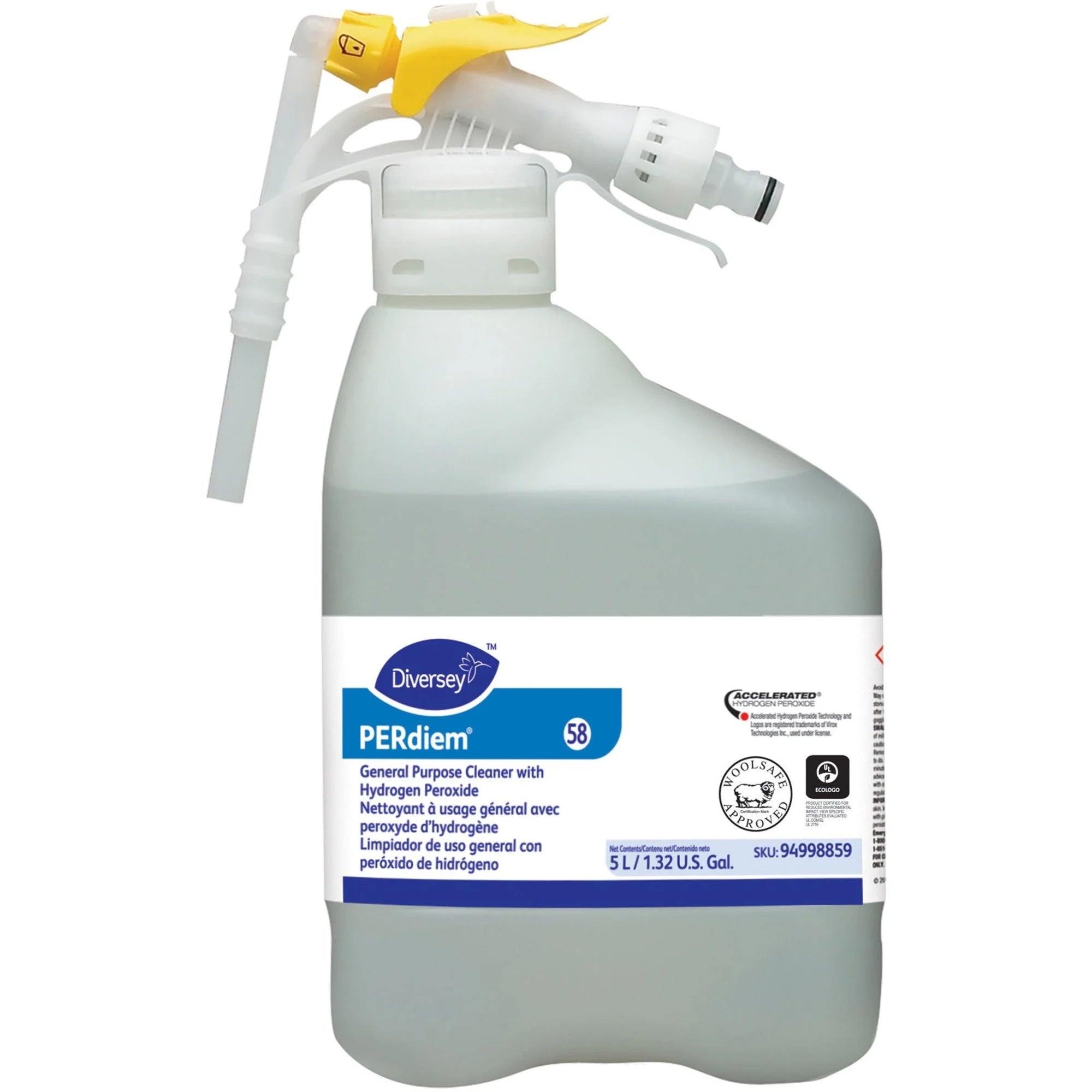 Diversey PERdiem General Purpose Cleaner - Concentrate - 169 fl oz - Heavy Duty Dye-free - Floor/Carpet Cleaners &