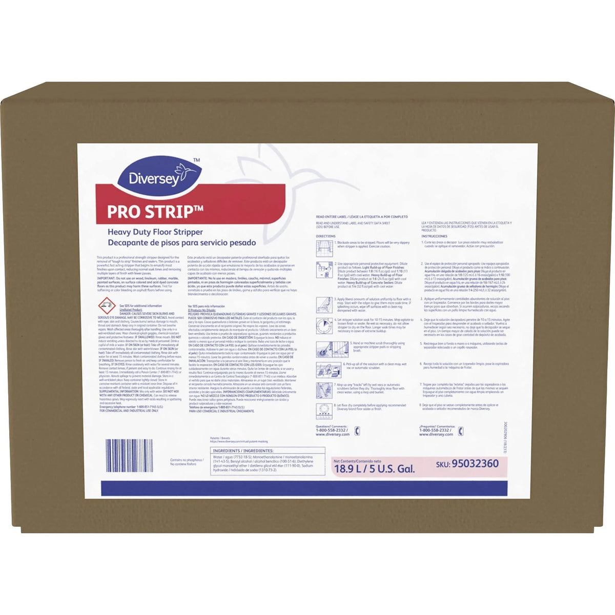 Diversey Pro Strip Heavy Duty Floor Stripper - Cherry Almond Scent - Floor/Carpet Cleaners & Protectors