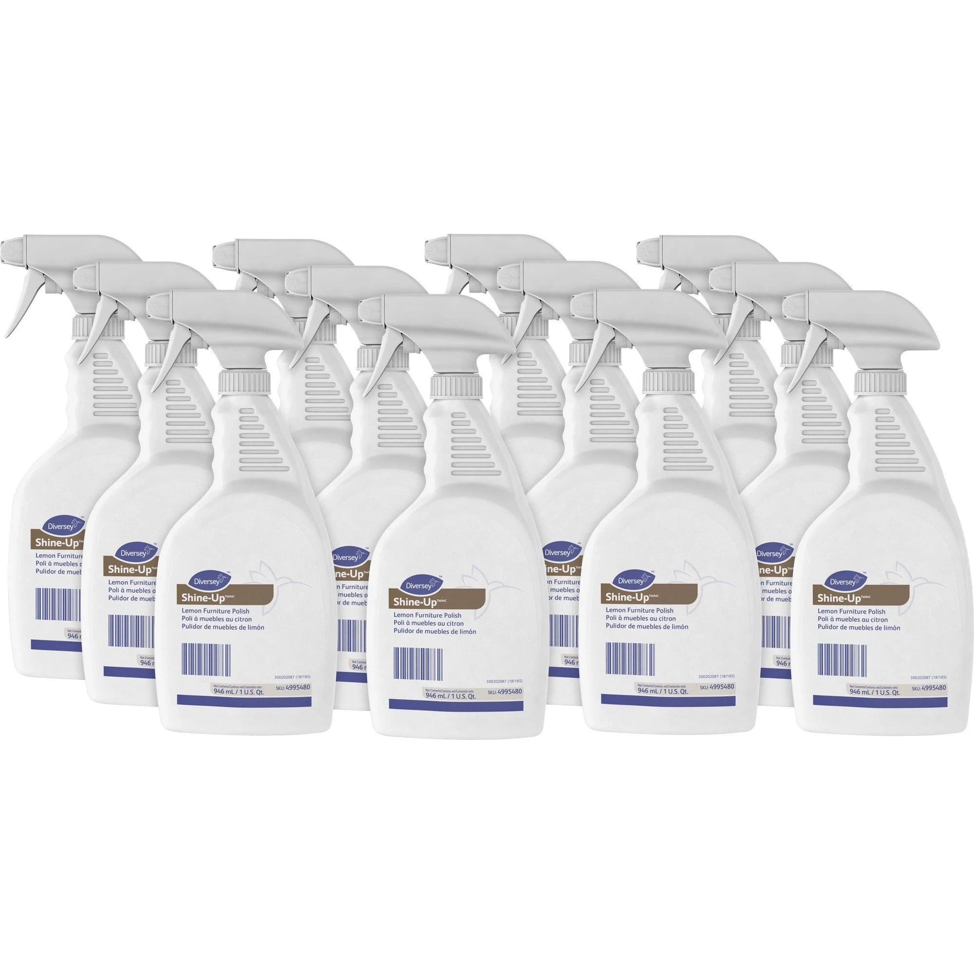 Diversey Shine-Up Lemon Furniture Polish: Ready-To-Use 32 fl oz - Non-smearing Fingerprint Resistant - Specialty