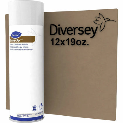 Diversey Shine-Up Lemon Furniture Polish: Ready-To-Use Scent 19 fl oz - Specialty Cleaners