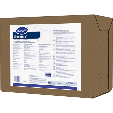 Diversey Signature UHS Floor Finish - 640 fl oz (20 quart) - Ammonia Scent - Durable - White - 1 Box - Floor/Carpet