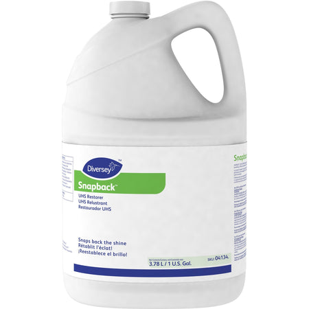 Diversey Snapback UHS Restorer - 128 fl oz (4 quart) - Lemon Scent - Gloss Resistant - Blue - 4 / Carton - Floor/Carpet